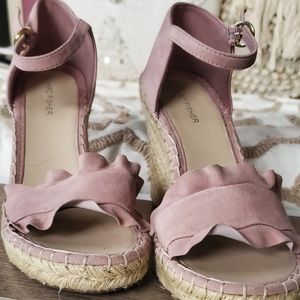 Pink Suede Wedge - Size 10 Brand New